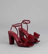 Make A Statement Bow Block Heels