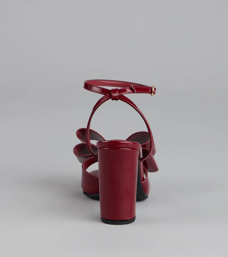 Make A Statement Bow Block Heels