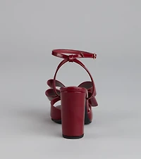 Make A Statement Bow Block Heels