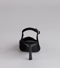 High Society Rhinestone Slingback Heels