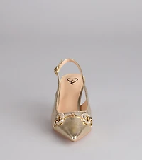 High Society Rhinestone Slingback Heels