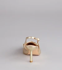 High Society Rhinestone Slingback Heels