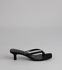 Feeling Chic Thong Square Toe Heels