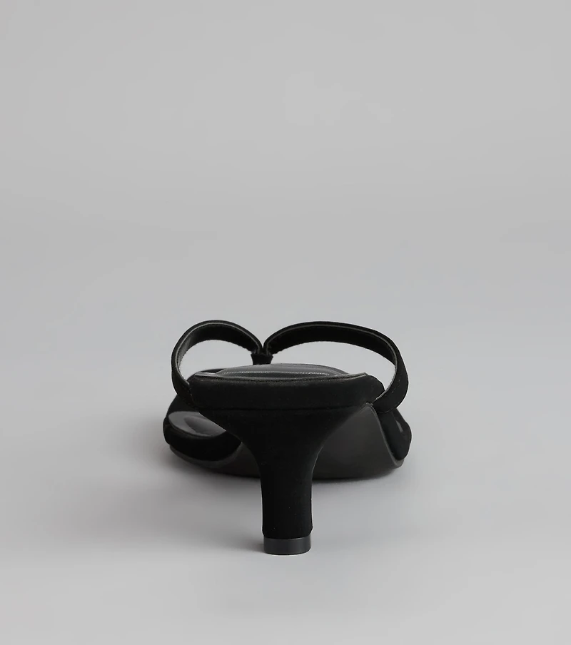 Feeling Chic Thong Square Toe Heels