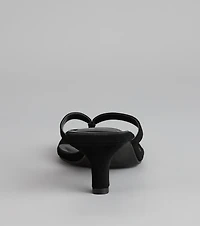 Feeling Chic Thong Square Toe Heels