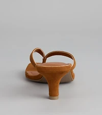 Feeling Chic Thong Square Toe Heels