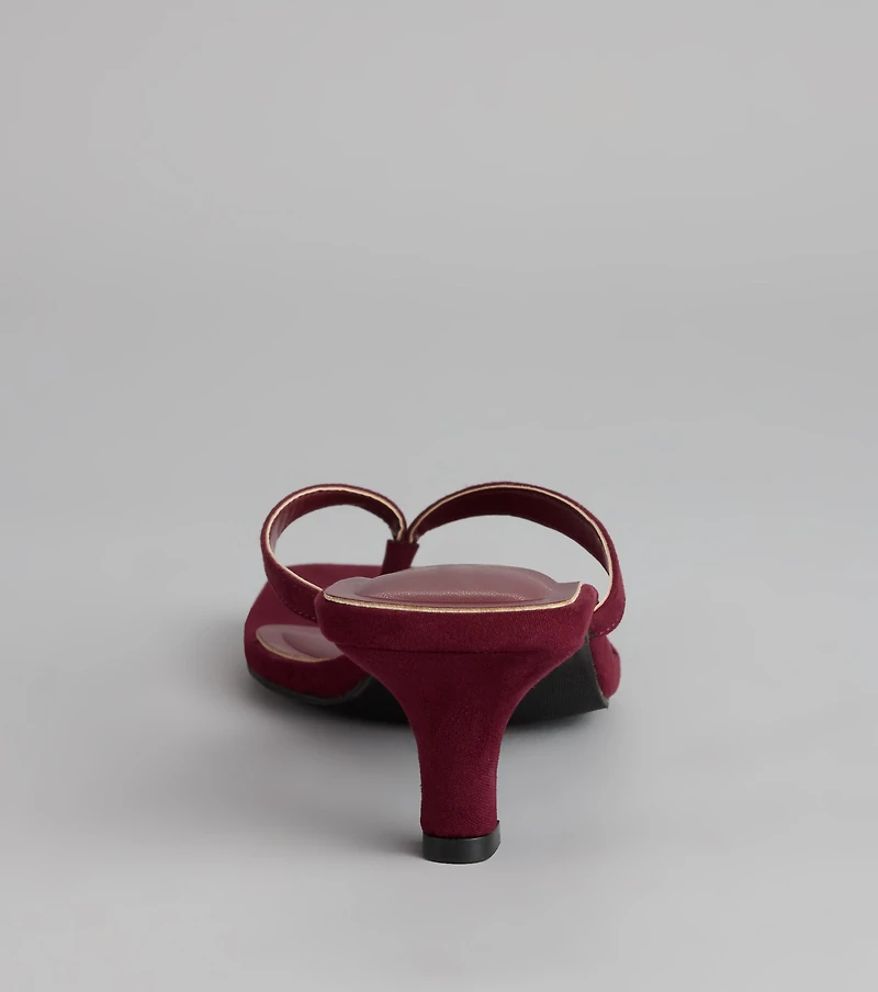 Feeling Chic Thong Square Toe Heels