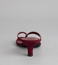 Feeling Chic Thong Square Toe Heels