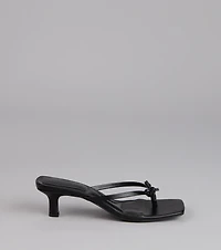 Play Nice Bow Thong Heels