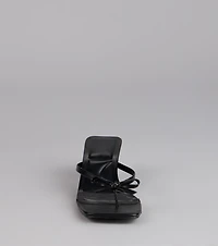 Play Nice Bow Thong Heels