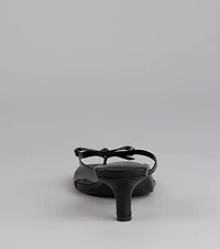 Play Nice Bow Thong Heels