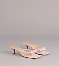 Play Nice Bow Thong Heels