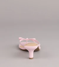 Play Nice Bow Thong Heels