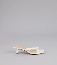 Play Nice Bow Thong Heels