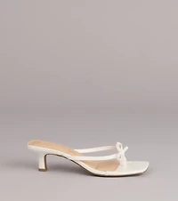 Play Nice Bow Thong Heels