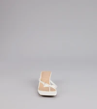 Play Nice Bow Thong Heels