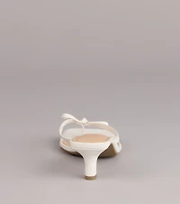 Play Nice Bow Thong Heels