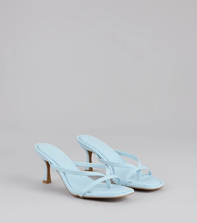 Sips And Sunshine Strappy Thong Mules