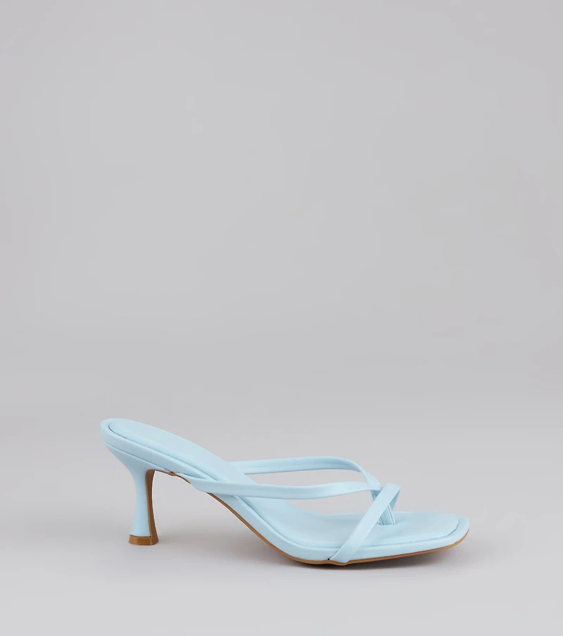 Sips And Sunshine Strappy Thong Mules