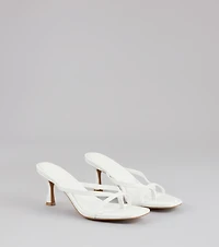 Sips And Sunshine Strappy Thong Mules