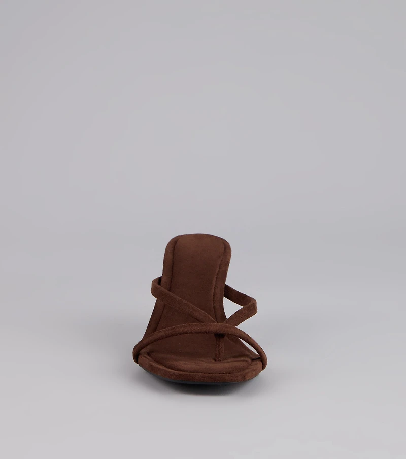 Minimal Mood Faux Suede Kitten Heels