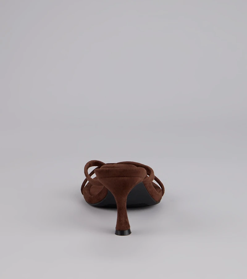 Minimal Mood Faux Suede Kitten Heels