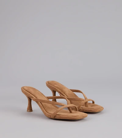 Minimal Mood Faux Suede Kitten Heels