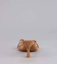 Minimal Mood Faux Suede Kitten Heels
