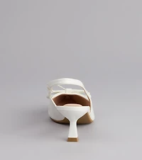 Sweet Detail Patent Slingback Heels