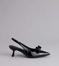Sweet Detail Patent Slingback Heels