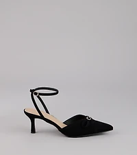 Sweet Point Kitten Bow Heels
