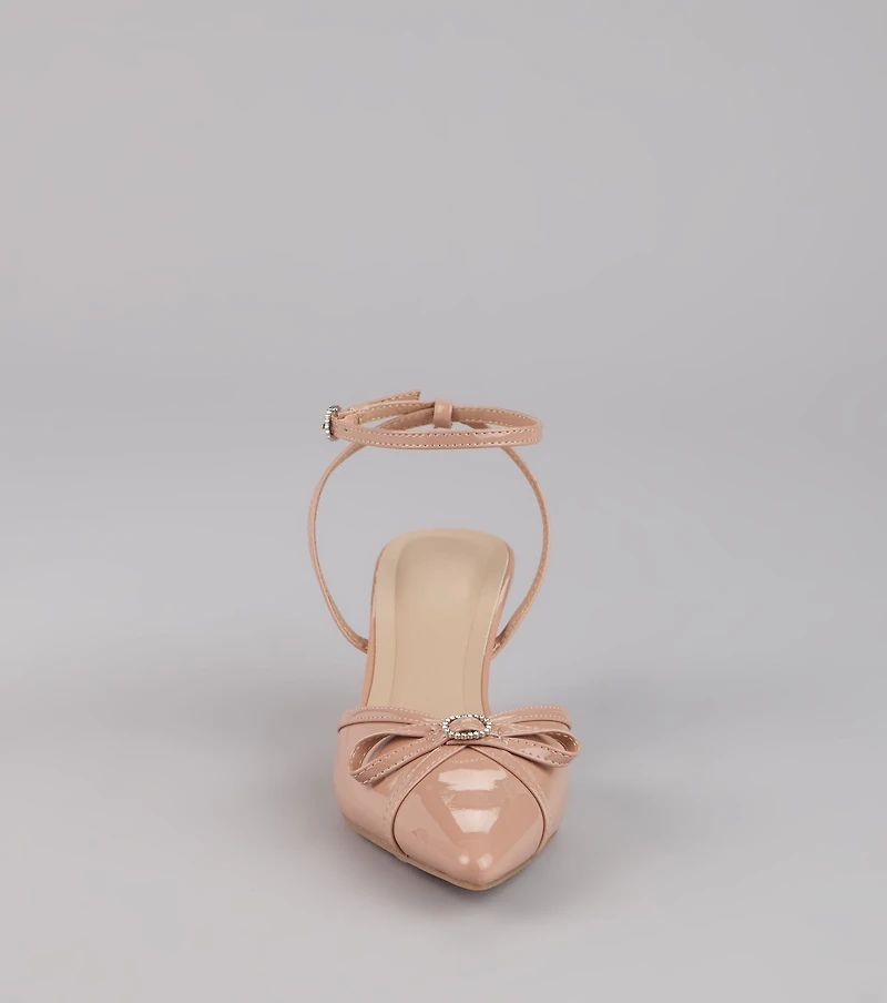 Sweet Point Kitten Bow Heels