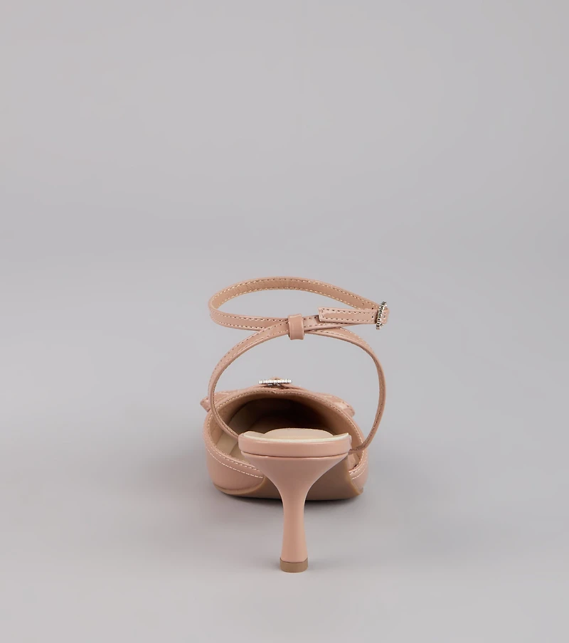 Sweet Point Kitten Bow Heels