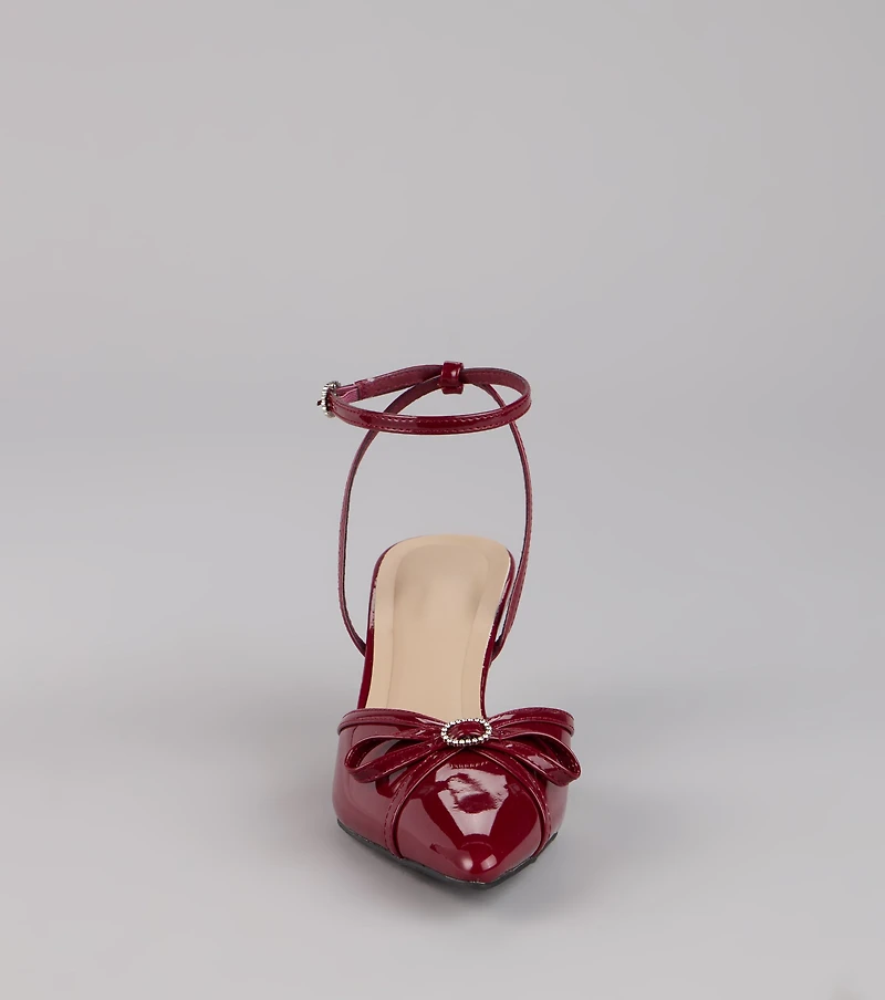 Sweet Point Kitten Bow Heels