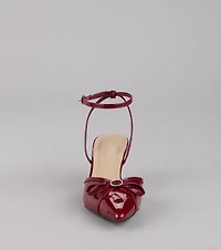 Sweet Point Kitten Bow Heels