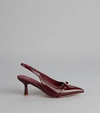 Glam Code Patent Slingback Heels