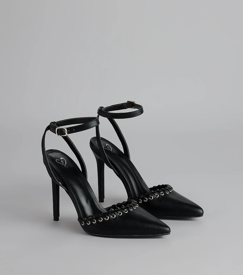 On Point Whipstitch Stiletto Heels