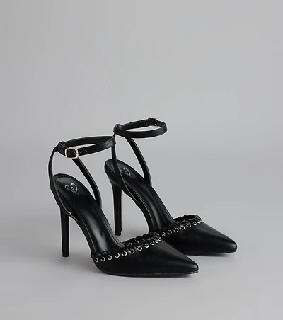 On Point Whipstitch Stiletto Heels