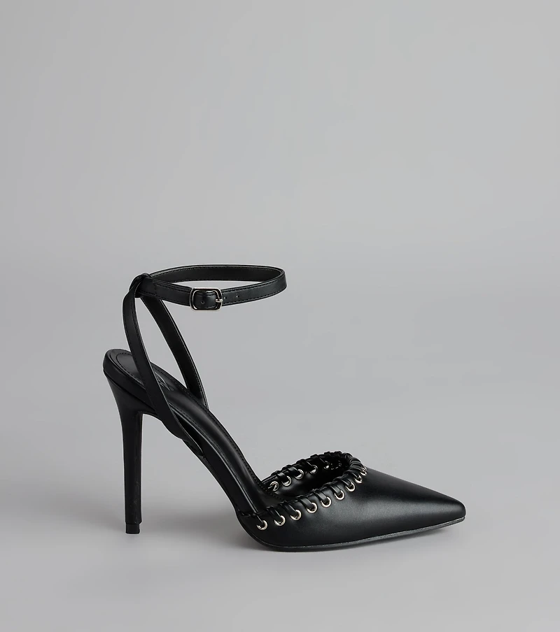 On Point Whipstitch Stiletto Heels