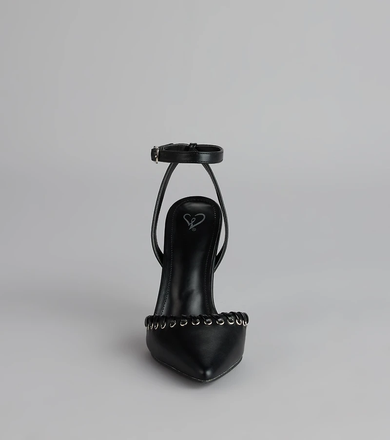 On Point Whipstitch Stiletto Heels