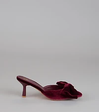 Romance Hour Velvet Bow Mules
