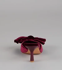 Romance Hour Velvet Bow Mules