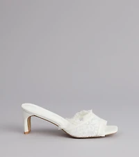 Keep It Cute Lace Strap Mules