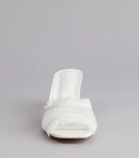 Keep It Cute Lace Strap Mules