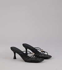 Sleek Luxe Strappy Stiletto Mules