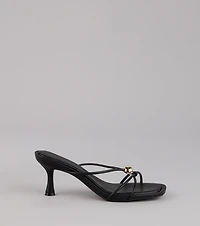 Sleek Luxe Strappy Stiletto Mules