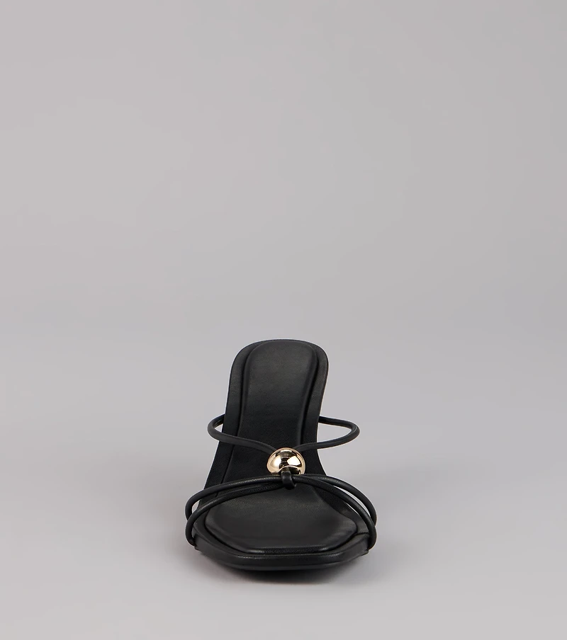 Sleek Luxe Strappy Stiletto Mules