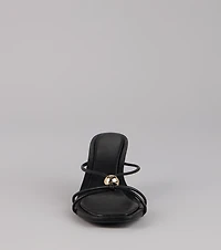 Sleek Luxe Strappy Stiletto Mules