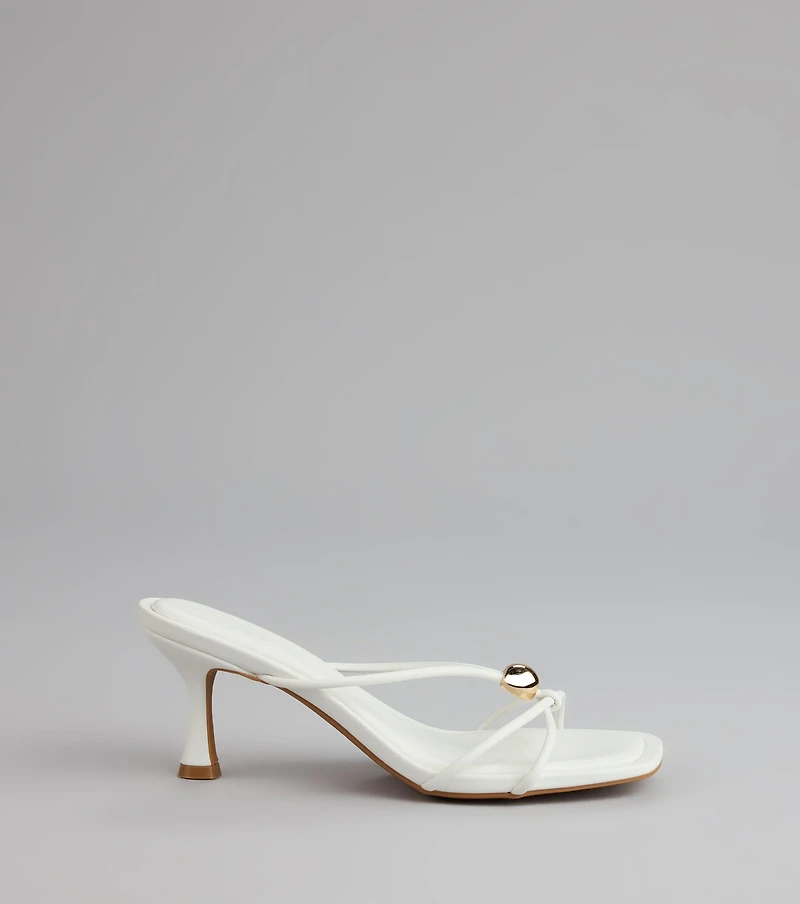 Sleek Luxe Strappy Stiletto Mules