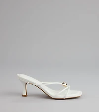 Sleek Luxe Strappy Stiletto Mules